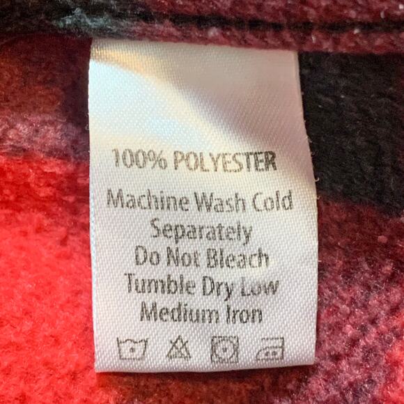 Legendary Whitetails Fleece Flannel Plaid Shirt Mens 3XL Red Tan Black Button Up - Picture 4 of 15